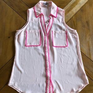 Express pink collar blouse